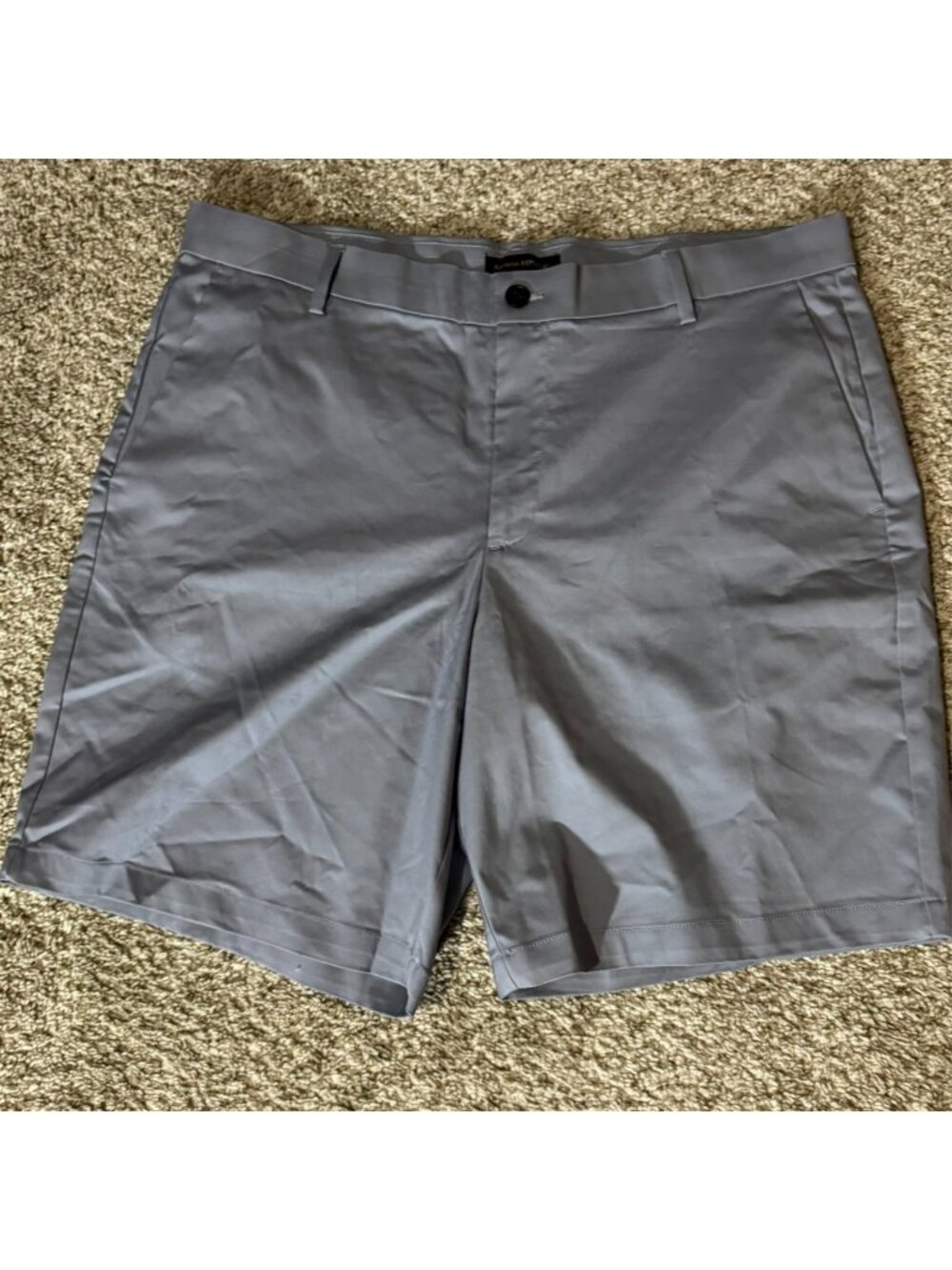Banana Republic Chino Shorts Men’s 38 Gray Stretch Flat Front 9" Inseam